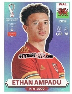 Figurina Ethan Ampadu - FIFA World Cup Qatar 2022. US Edition - Panini