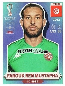 Sticker Farouk Ben Mustapha - FIFA World Cup Qatar 2022. US Edition - Panini