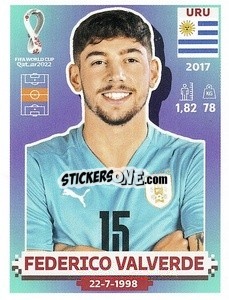 Sticker Federico Valverde - FIFA World Cup Qatar 2022. US Edition - Panini