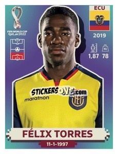 Figurina Félix Torres - FIFA World Cup Qatar 2022. US Edition - Panini