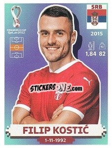 Figurina Filip Kostić - FIFA World Cup Qatar 2022. US Edition - Panini