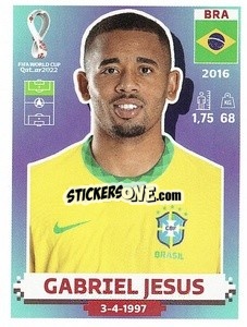 Cromo Gabriel Jesus - FIFA World Cup Qatar 2022. US Edition - Panini