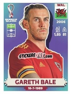 Figurina Gareth Bale - FIFA World Cup Qatar 2022. US Edition - Panini