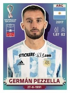 Figurina Germán Pezzella - FIFA World Cup Qatar 2022. US Edition - Panini