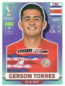 Cromo Gerson Torres - FIFA World Cup Qatar 2022. US Edition - Panini