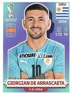 Sticker Giorgian De Arrascaeta - FIFA World Cup Qatar 2022. US Edition - Panini