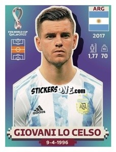 Sticker Giovani Lo Celso - FIFA World Cup Qatar 2022. US Edition - Panini