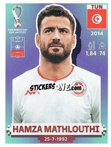 Cromo Hamza Mathlouthi - FIFA World Cup Qatar 2022. US Edition - Panini