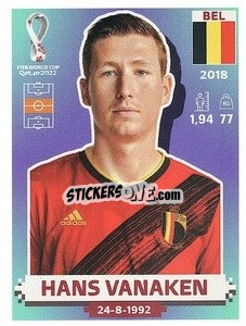 Figurina Hans Vanaken - FIFA World Cup Qatar 2022. US Edition - Panini