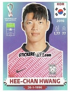 Figurina Hee-chan Hwang - FIFA World Cup Qatar 2022. US Edition - Panini