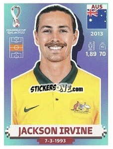 Sticker Jackson Irvine - FIFA World Cup Qatar 2022. US Edition - Panini