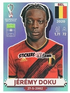 Sticker Jérémy Doku - FIFA World Cup Qatar 2022. US Edition - Panini