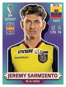 Figurina Jeremy Sarmiento - FIFA World Cup Qatar 2022. US Edition - Panini