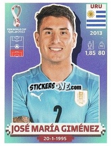 Sticker José María Giménez - FIFA World Cup Qatar 2022. US Edition - Panini