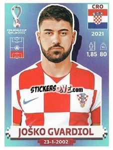 Figurina Joško Gvardiol - FIFA World Cup Qatar 2022. US Edition - Panini