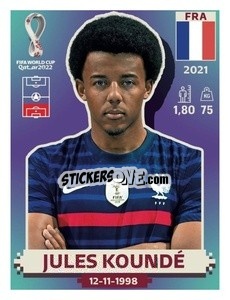 Figurina Jules Koundé - FIFA World Cup Qatar 2022. US Edition - Panini