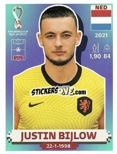 Sticker Justin Bijlow - FIFA World Cup Qatar 2022. US Edition - Panini