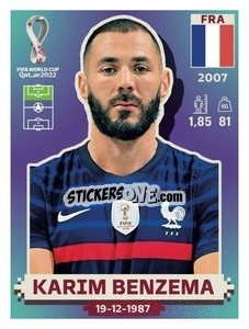 Cromo Karim Benzema - FIFA World Cup Qatar 2022. US Edition - Panini