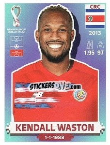 Sticker Kendall Waston - FIFA World Cup Qatar 2022. US Edition - Panini