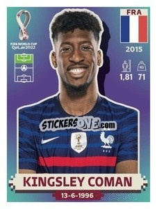 Sticker Kingsley Coman - FIFA World Cup Qatar 2022. US Edition - Panini
