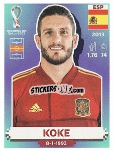 Sticker Koke - FIFA World Cup Qatar 2022. US Edition - Panini