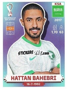 Figurina KSA15 Hattan Bahebri - FIFA World Cup Qatar 2022. US Edition - Panini