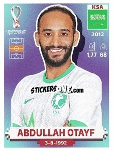 Figurina KSA17 Abdullah Otayf - FIFA World Cup Qatar 2022. US Edition - Panini
