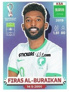 Figurina KSA18 Firas Al-Buraikan - FIFA World Cup Qatar 2022. US Edition - Panini