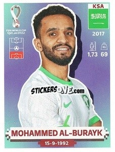 Cromo KSA7 Mohammed Al-Burayk - FIFA World Cup Qatar 2022. US Edition - Panini