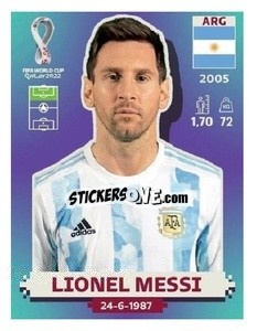 Figurina Lionel Messi - FIFA World Cup Qatar 2022. US Edition - Panini