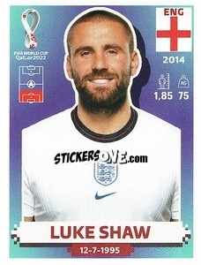 Sticker Luke Shaw - FIFA World Cup Qatar 2022. US Edition - Panini