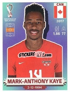 Sticker Mark-Anthony Kaye - FIFA World Cup Qatar 2022. US Edition - Panini
