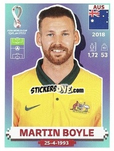 Sticker Martin Boyle - FIFA World Cup Qatar 2022. US Edition - Panini