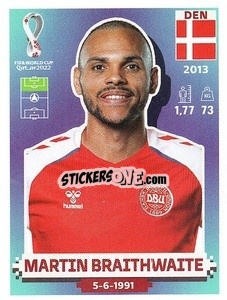 Sticker Martin Braithwaite - FIFA World Cup Qatar 2022. US Edition - Panini
