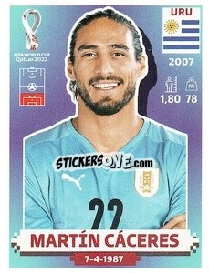 Figurina Martín Cáceres - FIFA World Cup Qatar 2022. US Edition - Panini