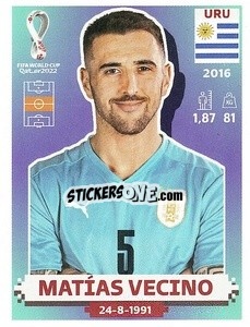 Sticker Matías Vecino - FIFA World Cup Qatar 2022. US Edition - Panini