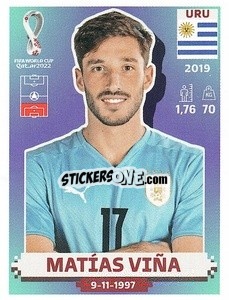 Sticker Matías Viña - FIFA World Cup Qatar 2022. US Edition - Panini