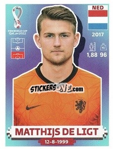 Sticker Matthijs de Ligt - FIFA World Cup Qatar 2022. US Edition - Panini