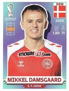 Sticker Mikkel Damsgaard - FIFA World Cup Qatar 2022. US Edition - Panini