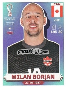 Sticker Milan Borjan - FIFA World Cup Qatar 2022. US Edition - Panini