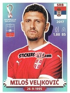 Figurina Miloš Veljković - FIFA World Cup Qatar 2022. US Edition - Panini