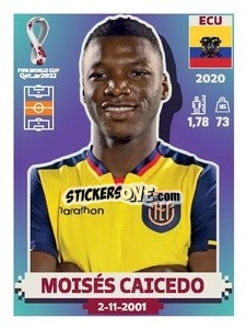 Figurina Moisés Caicedo - FIFA World Cup Qatar 2022. US Edition - Panini