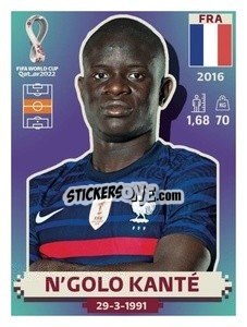 Sticker N’Golo Kanté - FIFA World Cup Qatar 2022. US Edition - Panini