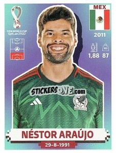 Sticker Néstor Araújo - FIFA World Cup Qatar 2022. US Edition - Panini