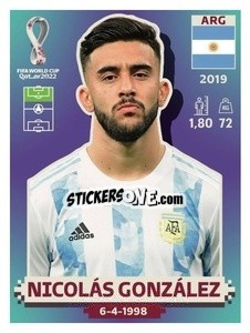 Cromo Nicolás González - FIFA World Cup Qatar 2022. US Edition - Panini