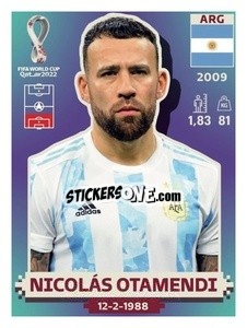 Figurina Nicolás Otamendi - FIFA World Cup Qatar 2022. US Edition - Panini