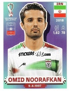 Figurina Omid Noorafkan - FIFA World Cup Qatar 2022. US Edition - Panini