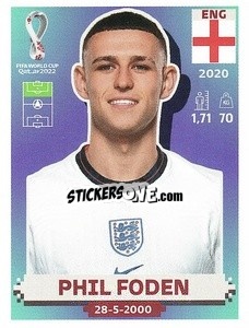 Sticker Phil Foden - FIFA World Cup Qatar 2022. US Edition - Panini