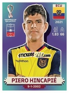 Sticker Piero Hincapié - FIFA World Cup Qatar 2022. US Edition - Panini