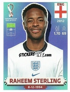 Sticker Raheem Sterling - FIFA World Cup Qatar 2022. US Edition - Panini